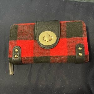 Charming Charlie Buffalo Plaid Flannel Wallet